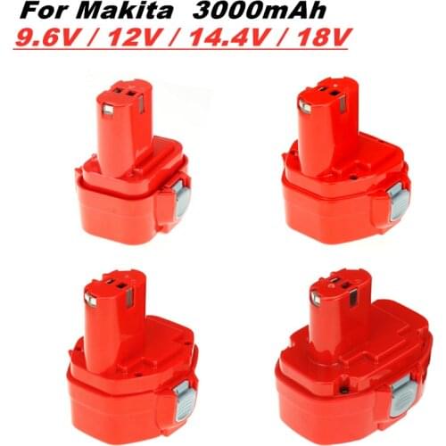9.6V 12V 14.4V 18V 3000mAh Replacement Battery For Makita Power Tools Battery 9120 9122 PA12 1220 1235 1420 1433 PA18 18 Volt