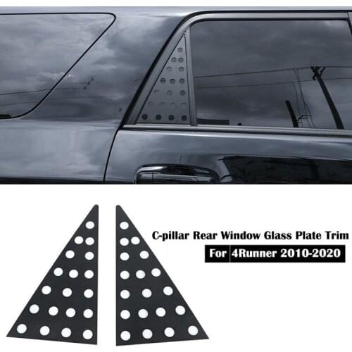 Aluminum Alloy C-Pillar Triangular Window Glass Plate Louver Cover Trim for Toyota 4Runner 2010-2020
