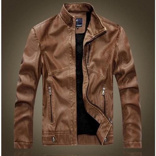 Free shipping 1pcs Mens Genuine Leather Jacket Slim fit Biker Motocross Motorcycle jacket