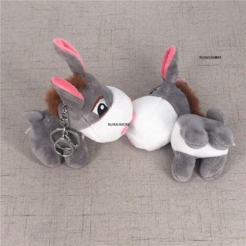 Keyring clip chain 10CM small donkey Plush Toy , accessories Pendant Plush donkey Stuffed Doll