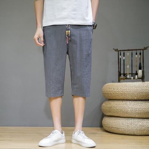 Brand Casual Cotton Shorts Cotton Linen Shorts Men Summer Shorts Male Bermuda Casual Board Short Pants Man Big Size Harajuk