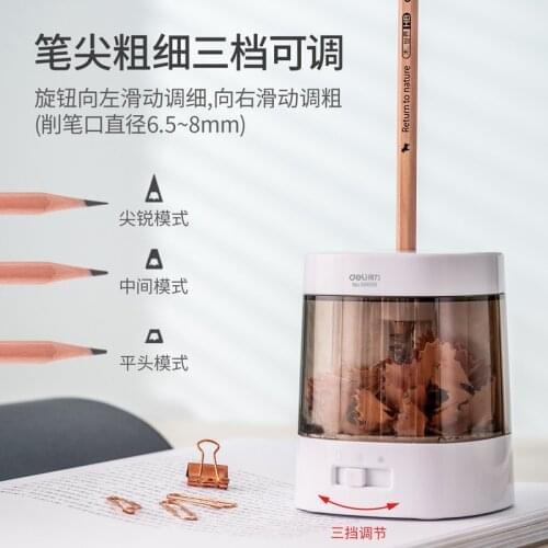 Deli Heavy Duty Automatic Electric Pencil Sharpener USB Mechanical for Kids School Stationery Office and Stationery Accessories