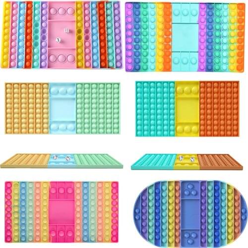 Big Size Fidget Toy Xxl Square Chessboard Push Bubble Popite Fidget Sensory Toys For Parent-child Times Antistress Game Toy