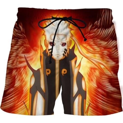Summer Fashion Cartoon Ninja Beach Pants 3D Printed Mens Anime Fun Casual Shorts Summer Swimming Shorts Mens Oversized Shorts