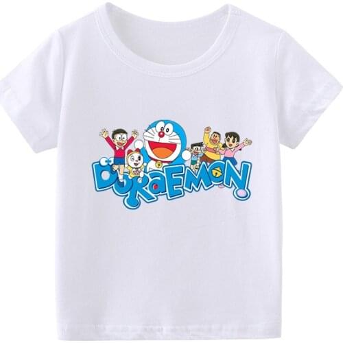 11 colors Toddler Boy girls Summer T-Shirt Cartoon Children doraemon T Shirt Boys Children Clothing Costume Girl 2 4 6 8 10 12T