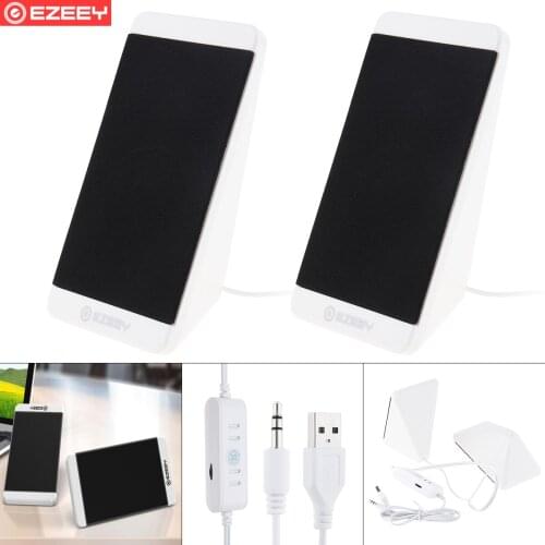 EZEEY S5 USB 5V Mini Notebook Suoofer Speaker 3.5MM Audio Socket Computer Loudspeaker with Volume Control for Laptop PC Phones