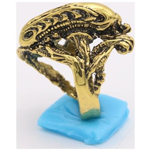 Trendy Gothic ring Alien ring for men punk style ring