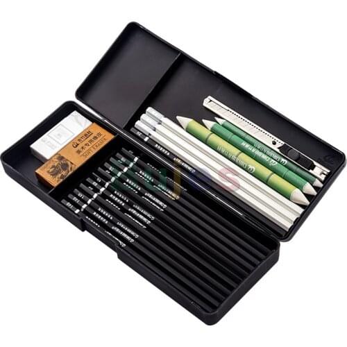 Chinjoo Sketch pencil set special charcoal pen for art students.Heavy color gamut, good handle, easy to cut, not easy to break