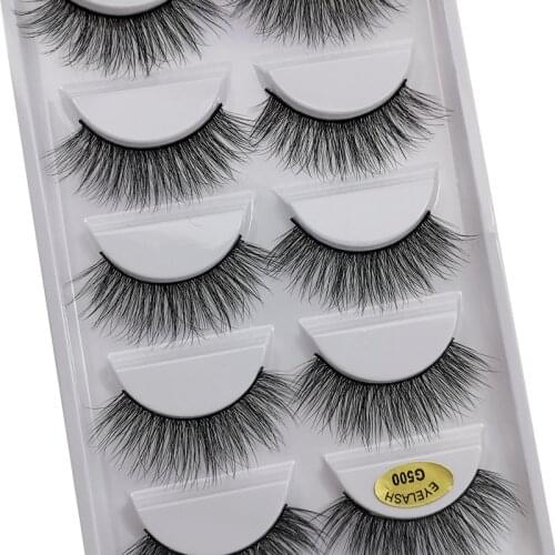 5 Pairs makeup eyelashes faux mink false eyelashes natural long lashes extention tools dramatic lashes fluffy eyelashes thick