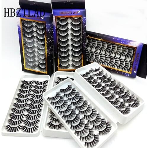 NEW 5/10/20 pairs Mink Eyelashes 3D False lashes Thick Crisscross Makeup Eyelash Extension Natural Volume Soft Fake Eye Lashes