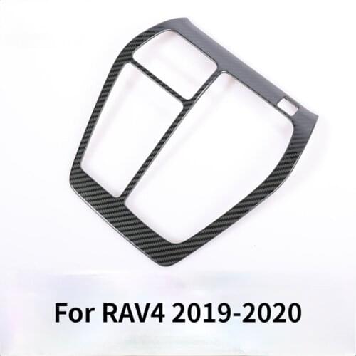 For Toyota RAV4 RAV 4 2019 2020 Car Accesories Interior Carbon Fiber Style Gear Panel Gear Head Cover ABS Mouldings Decoration