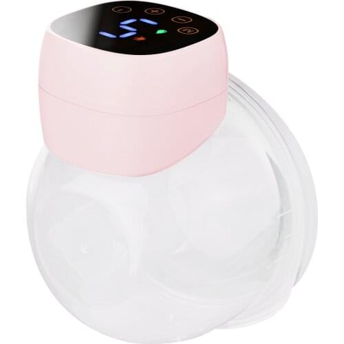 Wearable Hands Free Breast Pump Invisible Electric Silent Breast Pump With LED Display Screen 180ml Milk Collector 24mm Flange