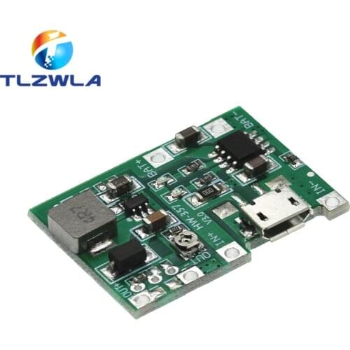 100pcs Lithium Li-ion 18650 3.7V 4.2V Battery Charger Board DC-DC Step Up Boost Module TP4056 DIY Kit Parts