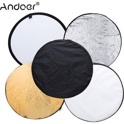 Andoer 43" 110cm Disc 5 in 1 (Gold/Silver/White/Black/Translucent) Multi Portable Collapsible Studio Photo Light Reflector