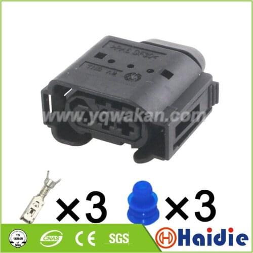 Free shipping 2sets 3pin plastic housing plug 09 44 13 51 auto wiring harness sealed cable connector 09441351