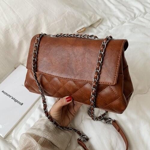 Luxury Design PU Leather Crossbody Bags for Women 2021 New Vintage Handbags Purse Ladies Shoulder Messenger Bag Clutches Female