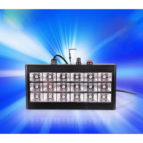 Hot sell 18pcs LED RGB Dj Strobe Light 90-240V Party Disco Flash Lights stroboscopefor Home Family Party Bar Wedding Nightclub