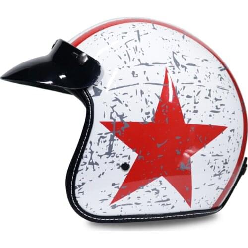 American Style Fashion Open Helmet Vintage Half Face Motocross Motorcycle Helmet Retro Vintage Style Cascos Moto Casco