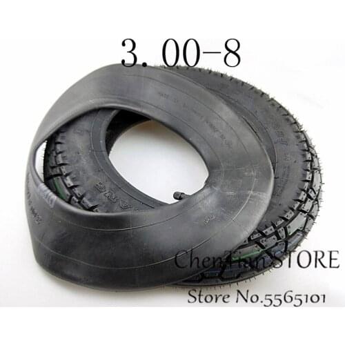 High Quality 3.00-8 / 300-8 Tire & Inner Tube 4PR Tyre Fits Gas and Electric Scooters Warehouse Vehicles Mini Motorcycle