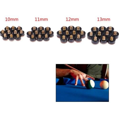 10 PCS Screw On Cue Tips Snooker Accessories For Billiard Pool Cue Stick Snooker Replacement 10~13mm