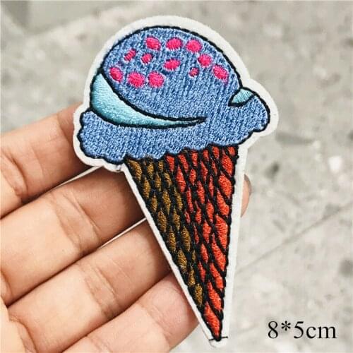 10Pcs Kawaii Drink Ice Cream Embroidery Sew On Patches Sewn Applique Badge Craft Embroidered DIY For Clothes Trousers Sticker