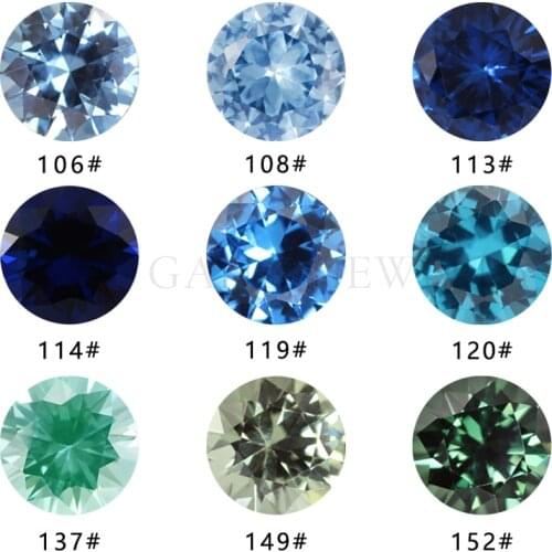100PCS/Set Mixed Color 3.25~10mm Round Brilliant Cut 5A Synthetic Spinel Stone For Jewelry Size Free Shipping