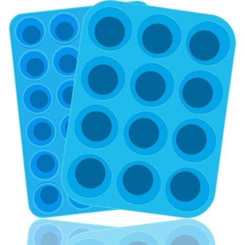 12/24Hole Mini Muffin Cup Silicone Cookies Cupcake Bakeware Mini Cake Pan Home DIY Cake Baking Tool Mold Form for Cupcakes