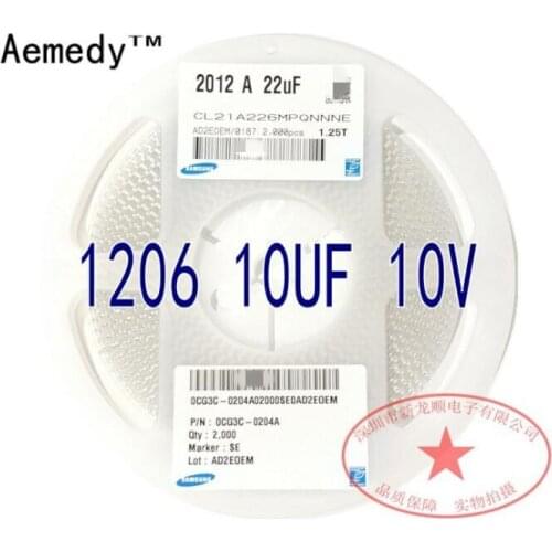 2000pcs SMD capacitor 1206-10UF 10V 16V SMD capacitor 106K 106Z 106M