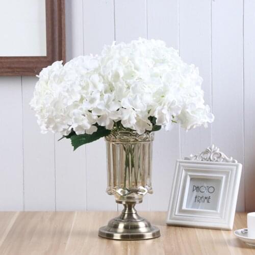 5 Head Artificial Peony Flower Home Wedding Party Birthday ValentinesDay Floral Decor Silk Hydrangeas Vase Flower Arrangement