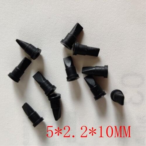 50PCS Mini black silicone duckbill valve one-way check valve 5*2.2*10MM