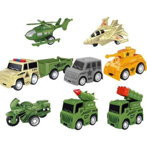 8Pcs/Set Mini Simulation High-speed Inertia Car Engineering Vehicle Toy Kid Gift