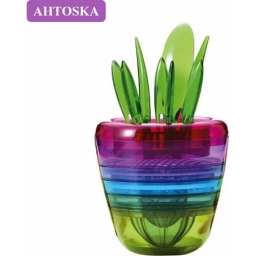 AHTOSKA Multi-Functional Fruit Cutter Apple Cutter Lemon Juicer Fruit Squeezer Salad Set