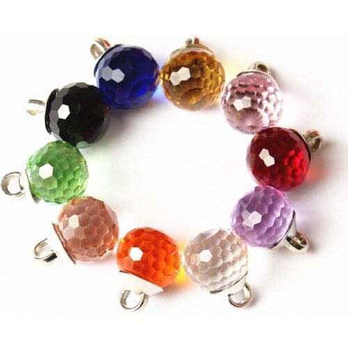 AIJJU 20Pcs 9.5mm Stained Glass Crystal Diamond Buckle Shirt DIY Baby Children Clothing Sewing Accessories Button Decoration