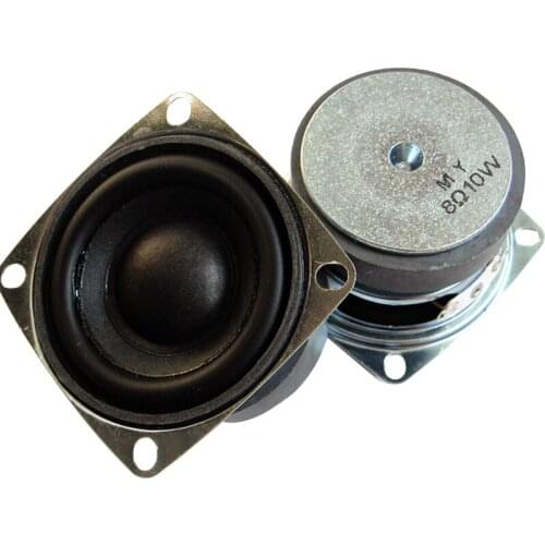 2 Inch Tweeter Mid Bluetooth Speaker 8Ohm 10W Full Range Audio Speaker Rubber Edge 16 Core Loudspeaker Home Theater DIY 2Pcs