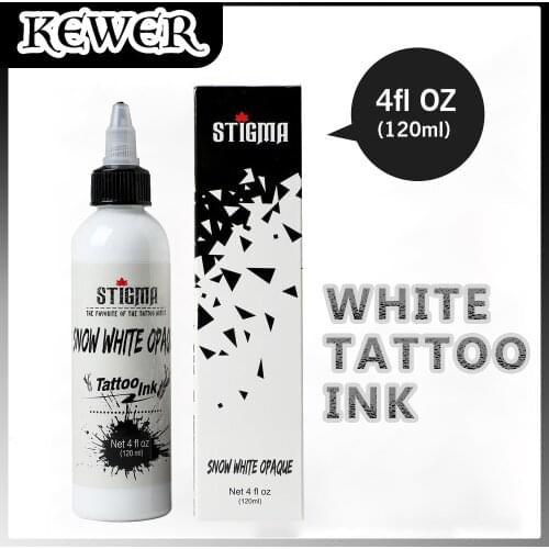 KEWER STIGMA White Tattoo Pigments 120ML/Bottle Professional Tattoo Ink Permanent Tattoos Body Painting Art Tattoo Supplies
