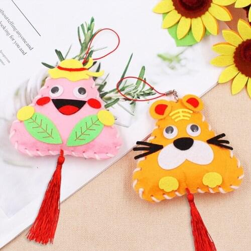 Kid Craft Toy Children Handmade Non-Woven Zongzi Sachet DIY Materials Package Kindergarten DIY Sachets Hang Decoration Toys