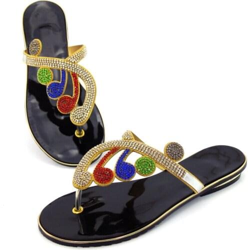 Doershow Free shipping fashionable nice looking African ladies slippers !Sandals series !DD1-80
