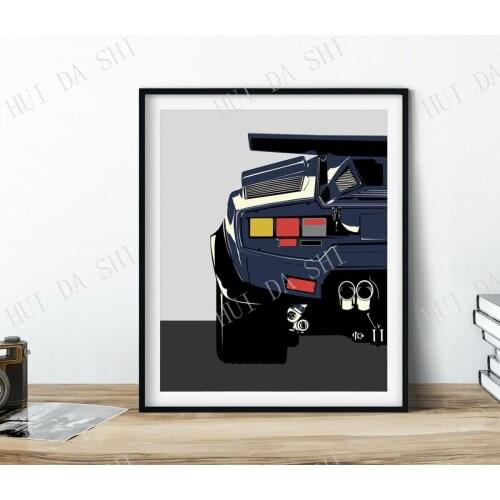 Exotic car digital print. Iconic Italian supercar illustration. Classic sports car automotive poster. Vehicle wall decor