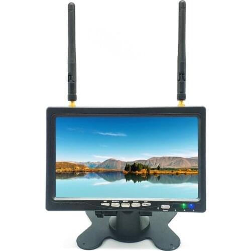 EWRF 5.8G 7 Inch TFT LCD Screen Build-in 1800mah Battery Automatic Signal Search FPV Monitor IPS 1024*600 monitor for fpv drone