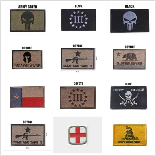 Hot Sale Punisher Army Tactical Backpack Embroidery Armband Personalized Military Armor Badge Apparel Hat Fabric