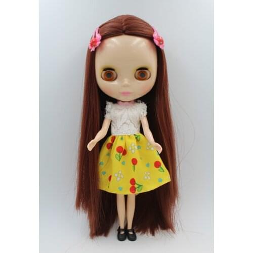 Free Shipping big discount RBL-266DIY Nude Blyth doll birthday gift for girl 4colour big eyes dolls with beautiful Hair cute toy