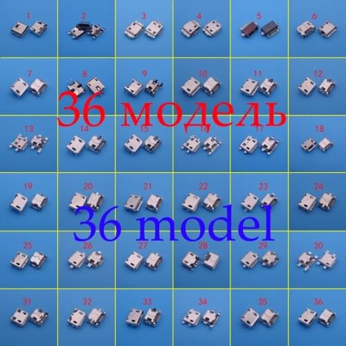 Micro usb jack 5p 5 pins mini usb connector for Samsung hawei HTC Lenovo ZTE mobile phone tablet pc mid Socket charging port