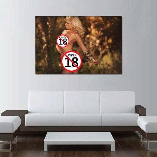 Wall Art Posters Beauty Blonde Girl Sexy Model Photo Canvas Printed Paintings For Living Room Decor