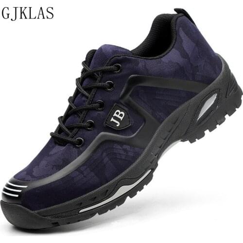 Anti-hit Anti-puncture Sneakers Men Steel Toe Work Safety Shoes Breathable Working Shoes Man Safety Boots Construction Shoes