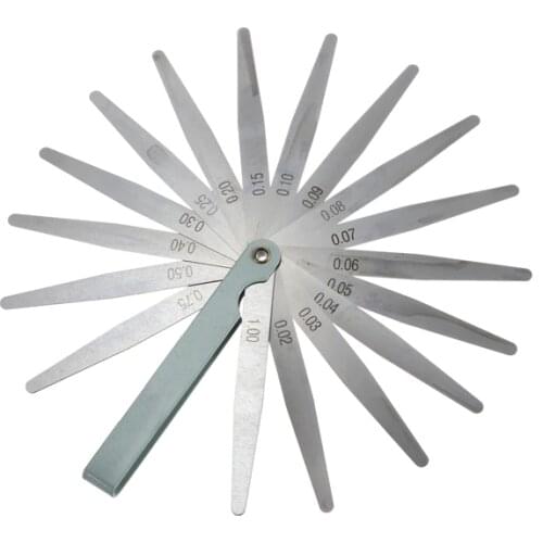 New 0.02 To 1mm 17 Blade Thickness Gap Metric Filler Feeler Gauge Measure Tool