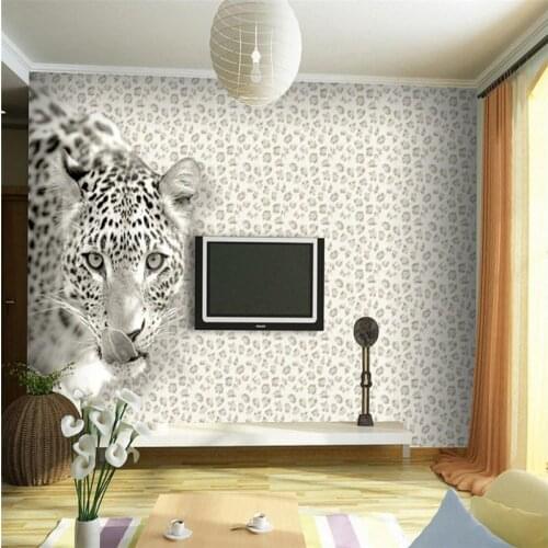 Beibehang Custom wallpaper wall stickers 3D large fresco boutique fashion leopard backdrop decorative painting papel de parede