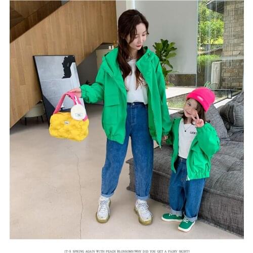Mom and Daughter Matching Family Clothing 2021 Autumn Family Matching Clothes Cardigan Coat Mommy and Me Parent-child Outfit