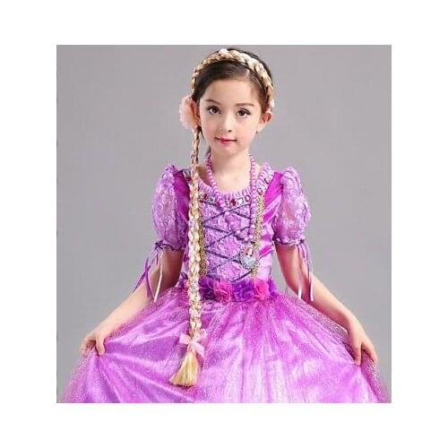 Cosplay Weaving Braid Tangled Rapunzel Princess Headband Hair Girl Wig #1