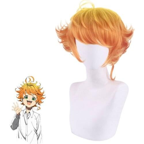 40CM Emma Cosplay Wig Anime Yakusoku no Neverland The Promised Neverland Orange Heat Resistant Synthetic Hair Wigs