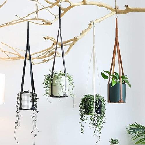 30 Inch Leather Plant Hangers Hanging Planter Flower Pot Holder Home Decor For Indoor Plants Cactus Succulent Balcony decoration